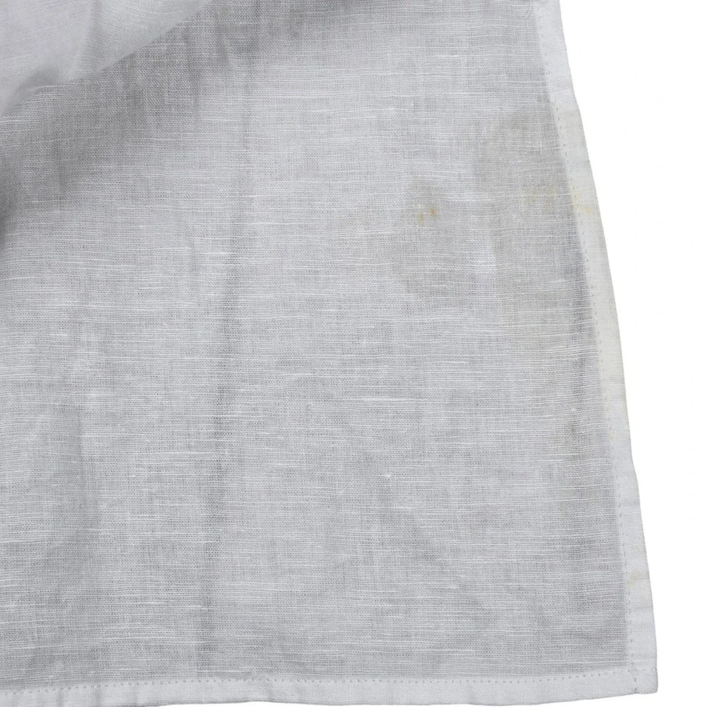 J. Crew White Linen‎ Cotton Blend Button Down Long Beach Shirt XL BP237